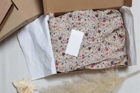 sustainable clothes cardboard box